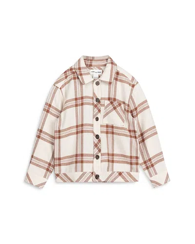 Miles The Label Boys' Flannel Shirt - Little Kid In Beige