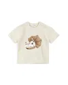 Miles The Label Boys' Graphic Dino Tee - Little Kid In Beige
