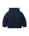 Miles The Label Boys' Hooded Light Weight Packable Corduroy Jacket - Little Kid In Blue