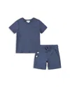 Miles The Label Boys' Miles Basics Tee & Shorts Set - Little Kid In Blue