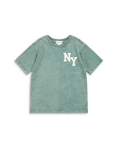 Miles The Label Kids' Ny Puff Print T-shirt In Green