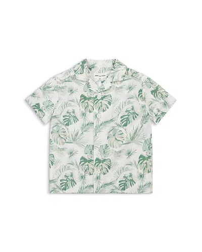Miles The Label Boys' Palm Fronds Camp Shirt - Little Kid, Big Kid In Green