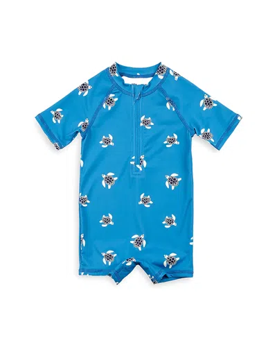 Miles The Label Boys' Printed Swim Romper - Baby In Blue