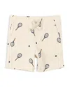 Miles The Label Boys' Racquet Print Jersey Shorts - Little Kid In Beige