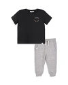 MILES THE LABEL MILES THE LABEL BOYS' SHORT SLEEVED TEE & PANTS SET - BABY