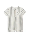 MILES THE LABEL MILES THE LABEL BOYS' STRIPED HENLEY ROMPER - BABY