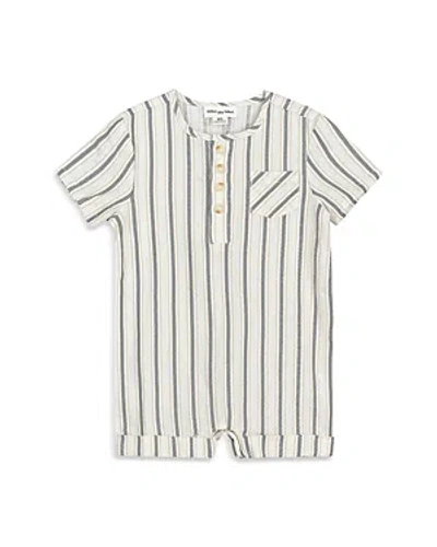 MILES THE LABEL MILES THE LABEL BOYS' STRIPED HENLEY ROMPER - BABY