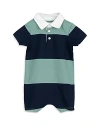 MILES THE LABEL MILES THE LABEL BOYS' STRIPED RUGBY ROMPER - BABY