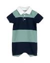 Miles The Label Stripe Rugby Romper In Teal