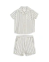 MILES THE LABEL MILES THE LABEL BOYS' STRIPED SHIRT & SHORTS SET - BABY