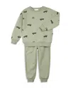 Miles The Label Boys' Truck Sweatshirt & Sweatpants Set - Little Kid In Green