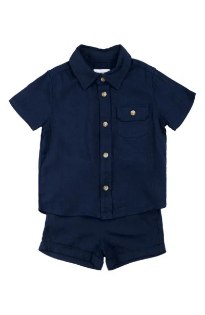 Miles The Label Babies'  Button-up Shirt & Shorts Set