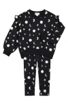 Miles The Label Celestial Glow-in-the-dark Sweatshirt & Leggings Set In Black