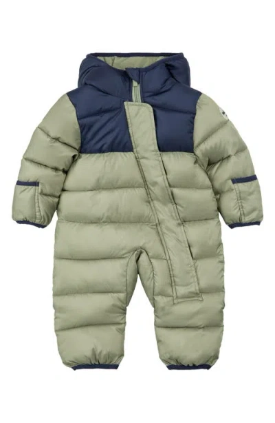 Miles The Label Babies'  Colorblock Quilted Water Repellent Bunting In Green