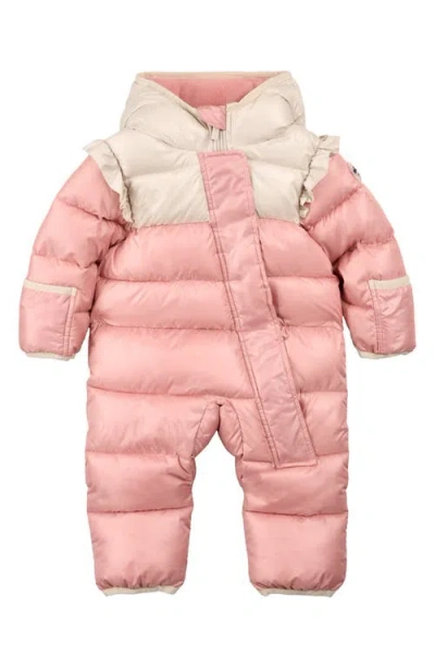 Miles The Label Babies'  Colorblock Quilted Water Repellent Bunting In Pink