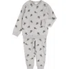 Miles The Label Dragon Print French Terry Sweatshirt & Joggers Set In Gray