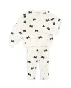 Miles The Label Girls' Bow Print Fleece Top & Leggings Set - Baby In Multi