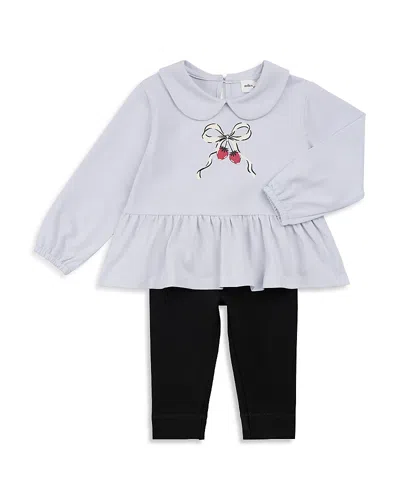 Miles The Label Kids' Girls' Bow Print Legging Set - Baby In Blue