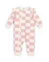 MILES THE LABEL GIRLS' CHECKERBOARD PRINT COVERALL - BABY