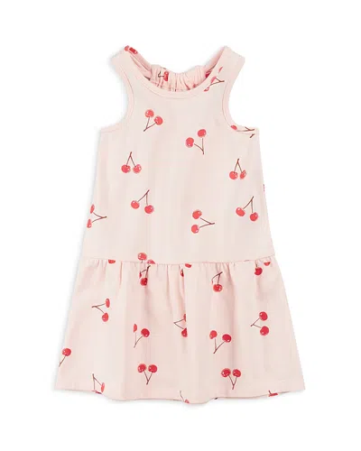 Miles The Label Girls' Cherry Print Racerback Jersey Dress - Baby In Light Pink