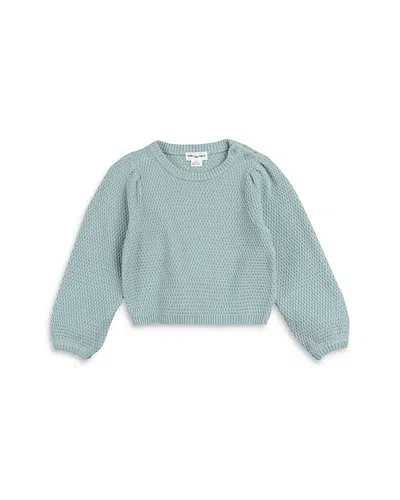 Miles The Label Girls' Cloud Blue Sweater - Little Kid In Light Turquoise