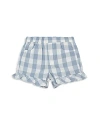 MILES THE LABEL GIRLS' COTTON GINGHAM SHORTS - LITTLE KID