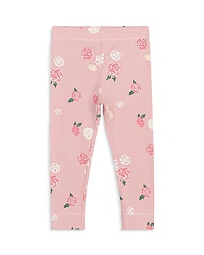 Miles The Label Girls' Floral Knit Leggings - Little Kid In Lt Pink