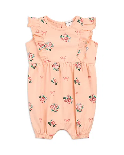 Miles The Label Girls' Floral Print Romper - Baby In Neutral