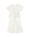 Miles The Label Girls' Flowy Top & Pants Gauze Lounge Set - Little Kid