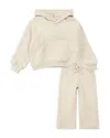 Miles The Label Girls' Long Sleeved Hoodie & Jogger Pants Set - Little Kid In Neutral