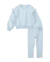 Miles The Label Girls' Long Sleeved Sweatshirt & Leggings Set - Little Kid In Blue