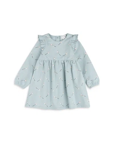 Miles The Label Girls' Magic Wand Print On Cloud Blue Terry Dress - Little Kid In Light Turquoise