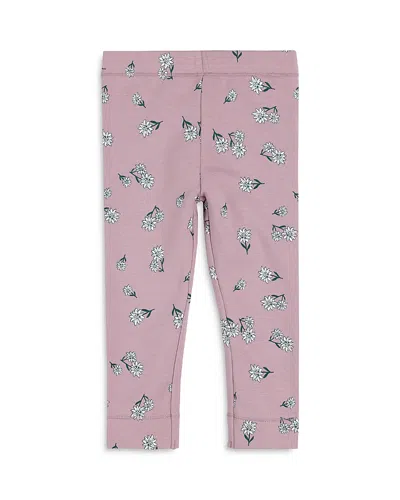 Miles The Label Girls' Poinsetta Print Leggings - Little Kid In Purple Dusty