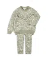 Miles The Label Girls' Printed Long Sleeved Top & Leggings Set - Baby In Gray