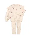 Miles The Label Girls' Printed Long Sleeved Top & Leggings Set - Baby In Pink