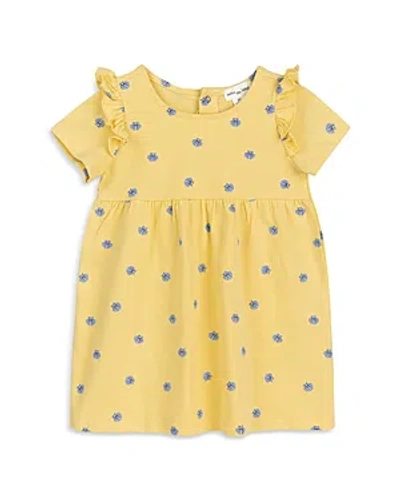 Miles The Label Girls' Seashell Print Jersey Dress - Baby In Yellow