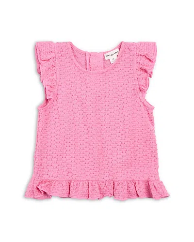 Miles The Label Girls' Sleeveless Textured Knit Top - Little Kid, Big Kid In Pink