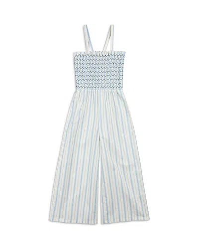 Miles The Label Girls' Striped Long Tank Jumpsuit - Little Kid In Multi