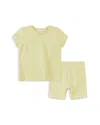 Miles The Label Girls' Tee & Shorts Set - Little Kid In Yellow