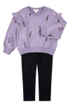 Miles The Label Graphic Sweatshirt & Leggings Set In Multi