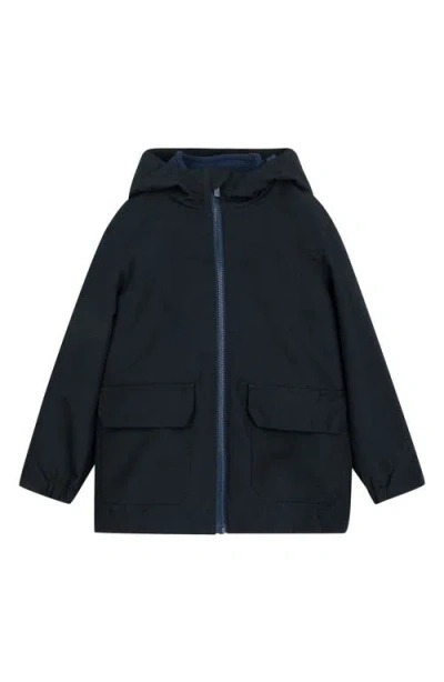 Miles The Label Kids' 3-in-1 Water Repellent Hooded Coat In Black