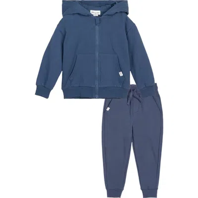 Miles The Label Boys' Hoodie & Jogger Pants Set - Little Kid In Dusty Blue