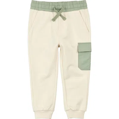Miles The Label Kids' Birch Sage Pocket Cargo Joggers In Neutral