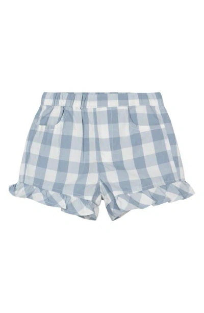 Miles The Label Girls' Cotton Gingham Shorts - Little Kid In Blue