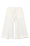 Miles The Label Kids' Cotton Flare Leg Pants In White