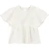 Miles The Label Kids' Cotton Gauze Top In White