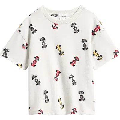 Miles The Label Kids' Cotton Graphic T-shirt In White