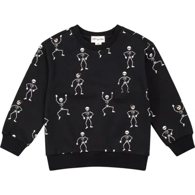 Miles The Label Kids' Dancing Skeletons Glow In Black