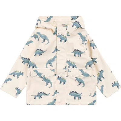 Miles The Label Kids' Hooded Raincoat In Neutral