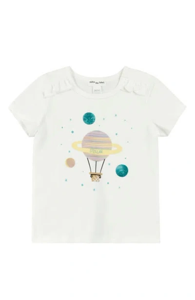 Miles The Label Kids' Hot-air Balloon Graphic T-shirt In Off White